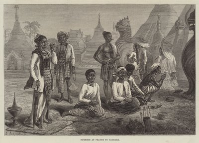 البورمية في الصلاة إلى Gaudama بواسطة جيه جاكسون